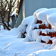 ふらり散歩 雪庇に包まれて