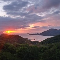 瀬戸内海の朝陽