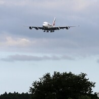 「☁」 エミレーツ特別塗装A380-861 着陸