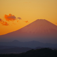 夕焼けの富士