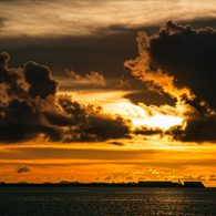 The sun goes down again