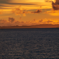 Island that shines in orange