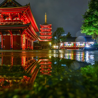 雨の浅草寺3