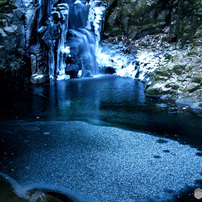 水凍る川