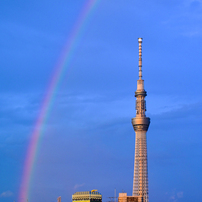 「雷のあと虹がでました！！」