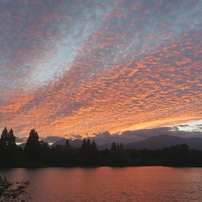 鈴鹿山脈の夕映え