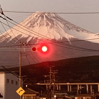 信号待ちで富士山シリーズ