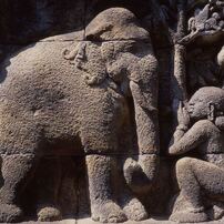 ボロブドゥール遺跡のレリーフ