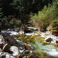 槍ヶ岳へ向かう途中の沢