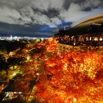 紅葉に燃える清水寺