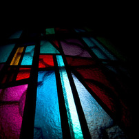 The sun is shining in through the window