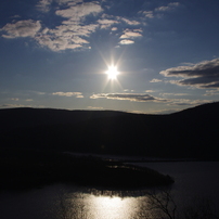 Hudson River with Setting Sun
