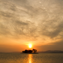 20120418宍道湖の夕陽