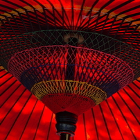 慈恩寺　赤傘
