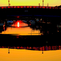 かぐら橋の夕陽