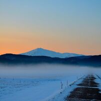 Mountain Chokai of the misty other side 