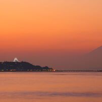 霊峰富士と江の島