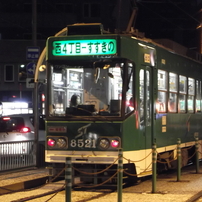 夜の札幌市電
