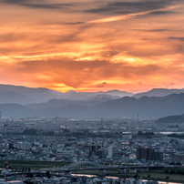 水道山からの夕暮れ