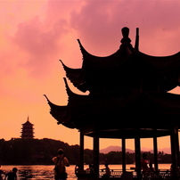 西湖夕照　
