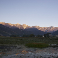 夜明けの白馬三山