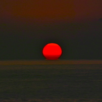 土佐湾日没