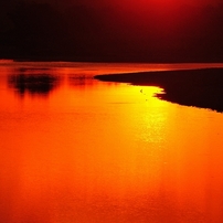 紀の川の夜明け