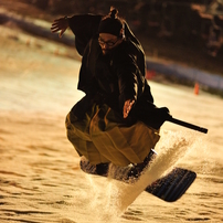 snowboarding samurai model.A