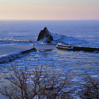 三角岩夕景