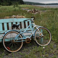 浜辺の自転車