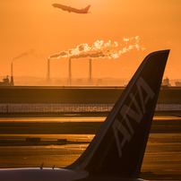 2015年度冬　旅客機×朝陽と夕景