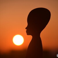 我が家からの夕日