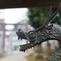 手水舎_龍_新井天神北野神社