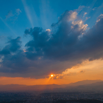 京都大文字山で俯瞰