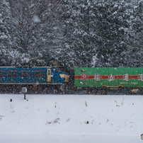 2018.1.30 EF66 30 雪の中を行く56レ福山レールエクスプレス