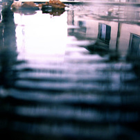 in line, water