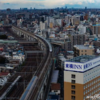 新幹線が見える景色