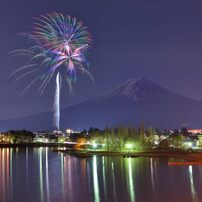 河口湖冬花火7