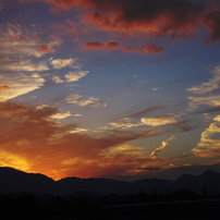 二上山の夕焼け