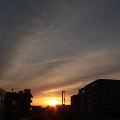 今朝の夜明け