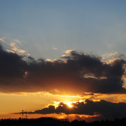 初の夕日