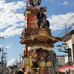 新富町二丁目の山車(逆光)
