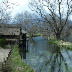 水車のある風景