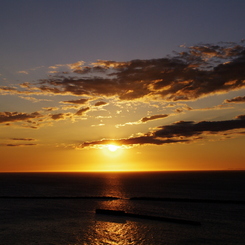 Sunset on Sea