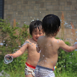 水遊び