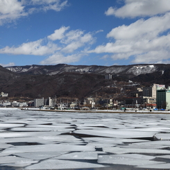流氷のような景色
