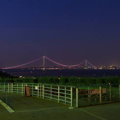 夕暮明石海峡大橋