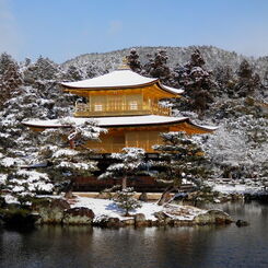 雪金閣　別の角度から