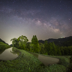 『大山千枚田～星景』