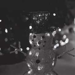 Night snowman